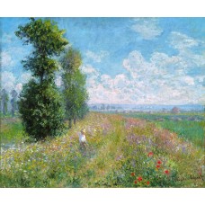 Meadow with poplars 2