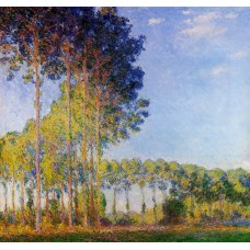 Poplars on the Banks of the River Epte Seen from the Marsh