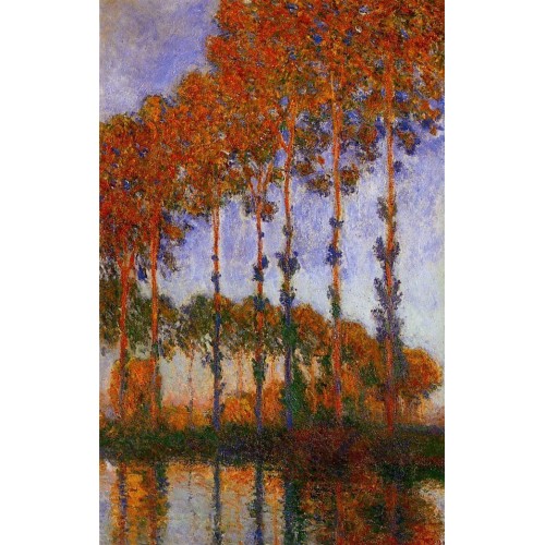 Poplars on the Banks of the River Epte Sunset