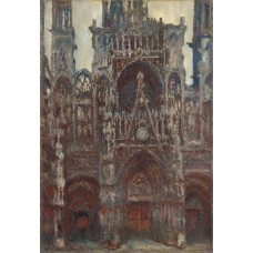 Rouen cathedral evening harmony in brown