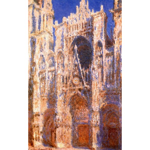 Rouen cathedral the portal in the sun