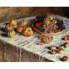 Still Life Apples and Grapes