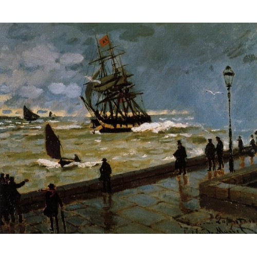 The Jetty at Le Havre in Rough Westher