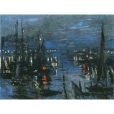 The port of le havre night effect 2