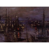 The Port of Le Havre Night Effect