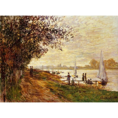 The Riverbank at Le Petit Gennevilliers Sunset