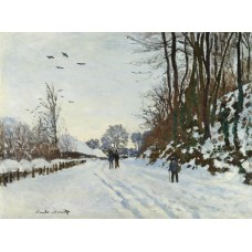 The road to the farm of saint simeon in winter