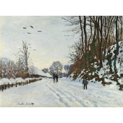 The road to the farm of saint simeon in winter