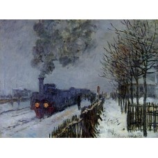 Train in the Snow the Locomotive