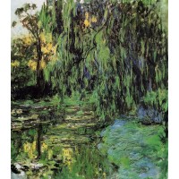 Weeping Willow and Water Lily Pond 2