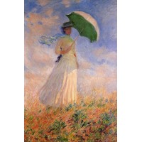 Woman with a Parasol Facing Right