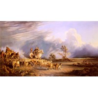 Goat Herders In A Neapolitan Landscape