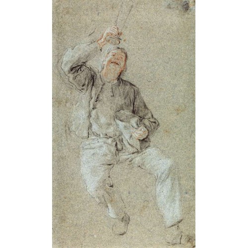 Young Man with a Raised Glass