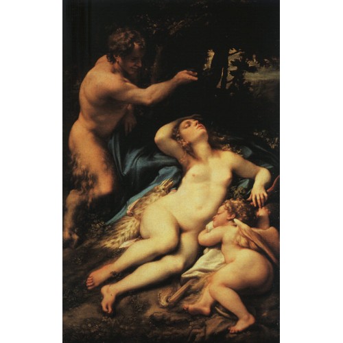 Venus and Cupid with a Satyr