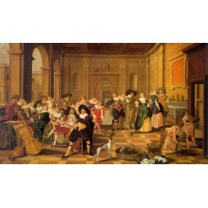 Banquet Scene in a Renaissance Hall