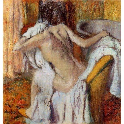 After the Bath Woman Drying Herself 1