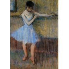 Dancer in Blue at the Barre