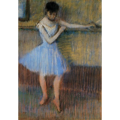 Dancer in Blue at the Barre