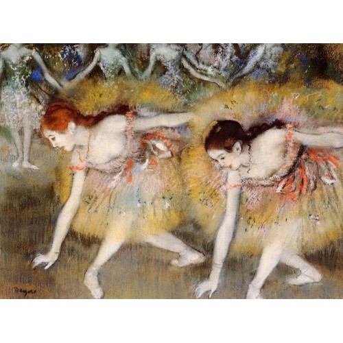 Dancers Bending Down (The Ballerinas)