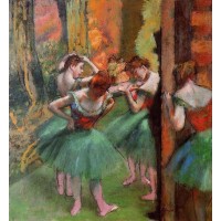 Dancers Pink and Green 1