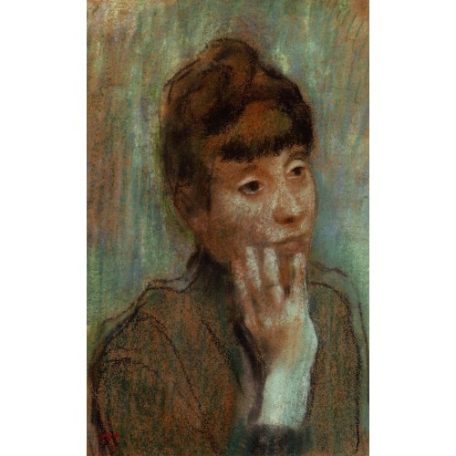 Portrait of a Woman Wearing a Green Blouse