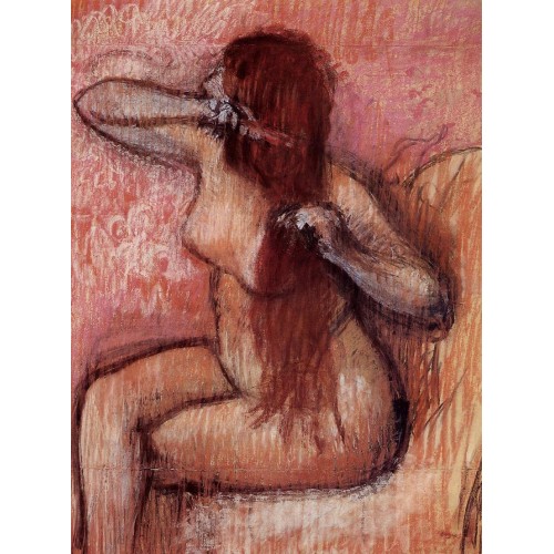 Seated Nude Combing Her Hair