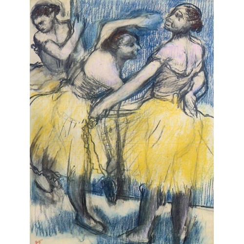 Three Dancers in Yellow Skirts