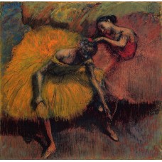 Two Dancers in Yellow and Pink