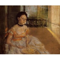 Woman Seated on a Balcony