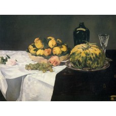 Still Life with Melon and Peaches