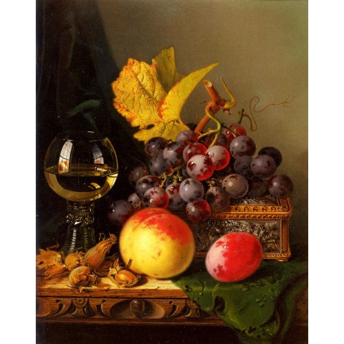 Still Life of Black Grapes