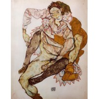 Seated Couple (Egon and Edith Schiele)