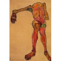 Seated Male Nude Right Hand Outstretched