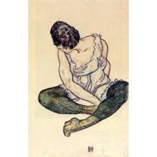 Seated Woman with Green Stockings