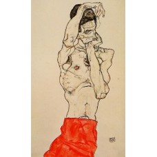 Standing Male Nude with a Red Loincloth