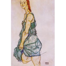 Standing Woman in a Green Skirt