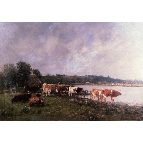 Cows on the Banks of the Touques