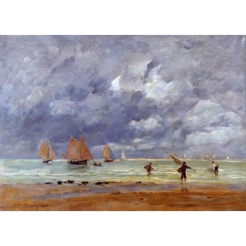 Fishermen and Sailboats near Trouville