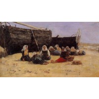 Fishwomen Seated on the Beach at Berck