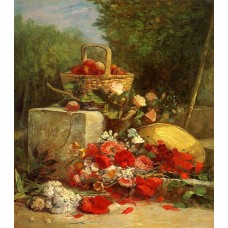 Flowers and Fruit in a Garden