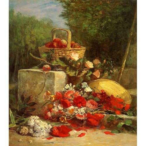 Flowers and Fruit in a Garden