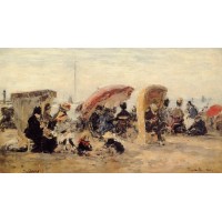 Trouville Beach Scene 13