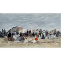 Trouville Beach Scene 7