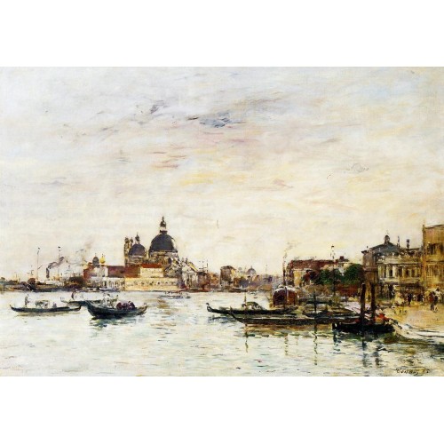 Venice the Mole at the Entrance of the Grand Canal and the 