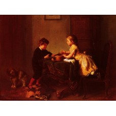 Children Playing with a Guitar