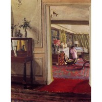 Interior with Woman in Pink