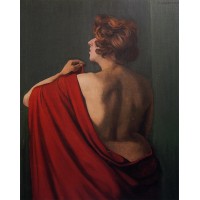 Woman with Red Shawl