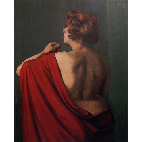 Woman with Red Shawl