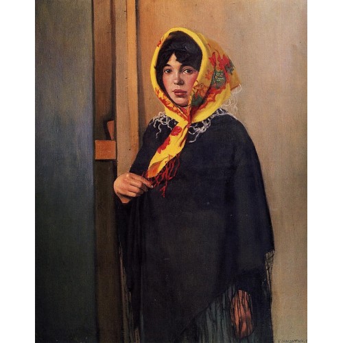 Young Woman with Yellow Scarf