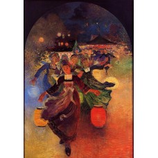 Breton Girls with Chinese Lanterns